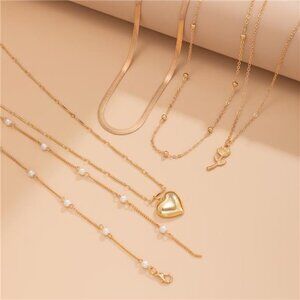Stunning Layered Beach Necklace Set | Boho Seashell & Pearl Chains